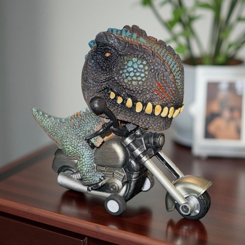 Dinosaur Riding Motorcycle Fun Pull Back Motion Motorcycle Toy A46